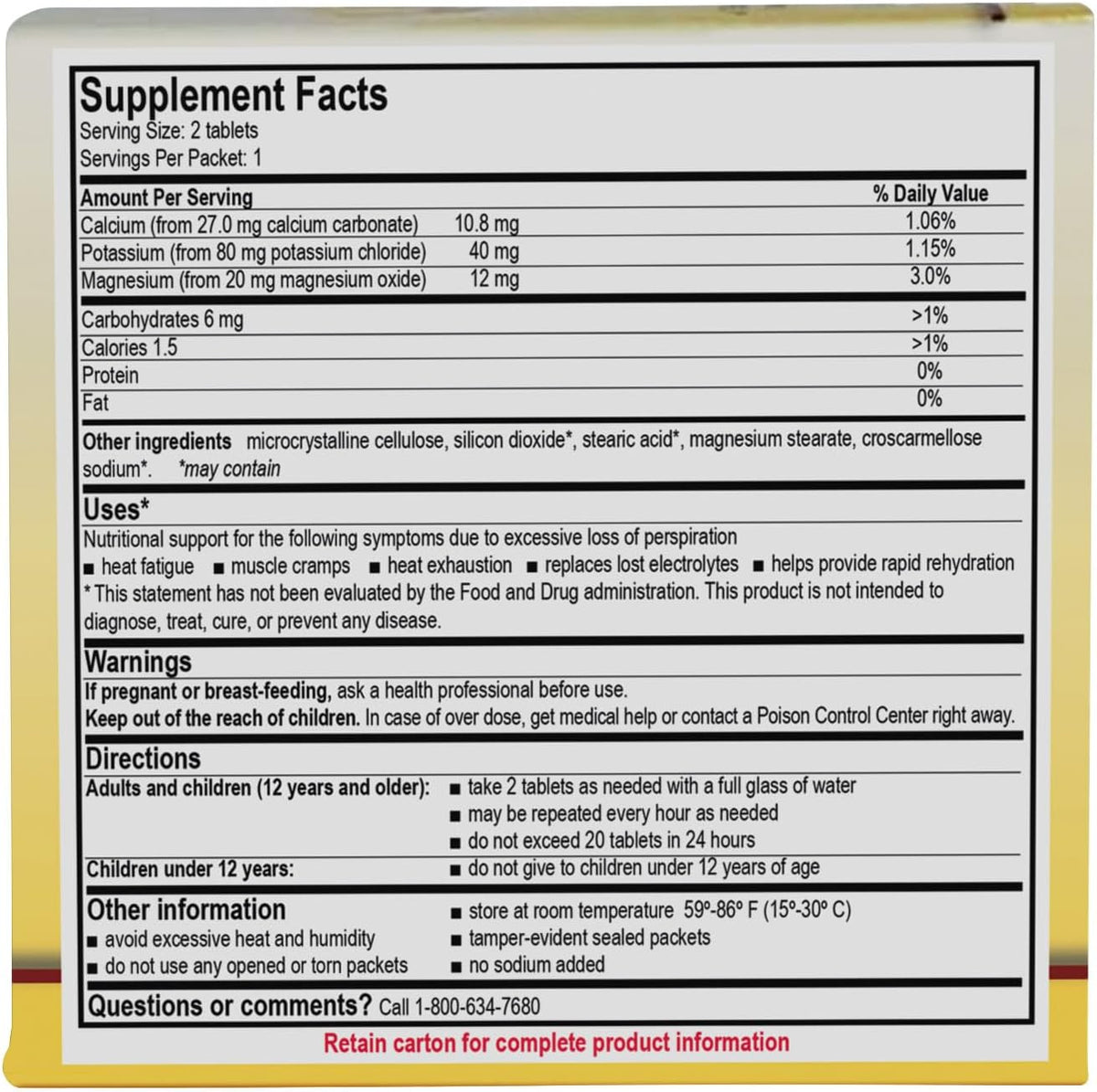 Medique 03033 Medi-Lyte Electrolyte Tablets w/ Potassium Chloride for Cramps, unflavored, 100 Tablets