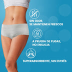 Disposable Menstrual Panties for Women with Abundant Flow, Women's Leakproof Postpartum Panties, White, Size XXL, 10 Pack