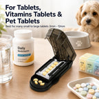ONE PIX Pill Cutter Splitter for Small and Tiny Pills, Multiple Pill Splitter with Centering Device & Hidden Blade, Adjustable Tablet Cutter for Large Pills, Seniors, Pets, Grey