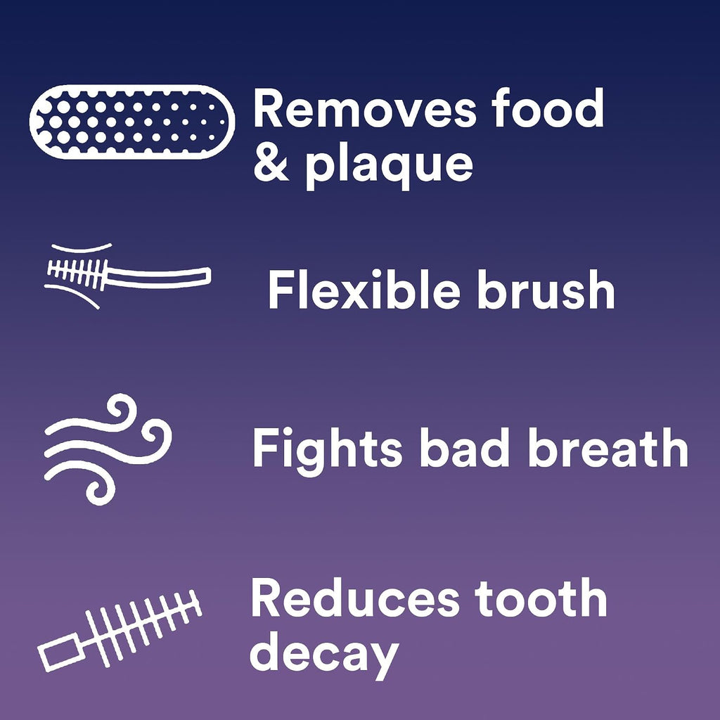 DenTek Interdental Brushes, Advanced Clean Slim Brush, 32 Count | Mint Flavor, Fits Extra Tight Spaces Between Teeth, Removes Plaque, Good for Orthodontics, Flexible Brush