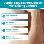 Dimora Silicone Tape 1 Roll, 1.6 x 59 Inch | Hypoallergenic, For Sensitive Skin, Pain-Free Removal, Easy Tear Precut, Waterproof