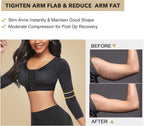 Women's Arm Shaper Tops Arm Lift Slimmer Compression Sleeves Support Garment Post Surgical Corrector, Slimming Arm Front Closure Shapewear Bra (SIZE XL)