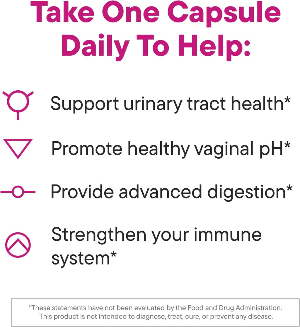 Daily Nouri Probiotics for Women | Vaginal Health + Urinary Tract Support | Vaginal pH & Microbiome Balance | 5 Clinically Studied Strains + Cranberry & Omega | 30-Day Supply