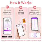 easy@Home Bluetooth Basal Body Thermometer for Adults - Fertility Prediction