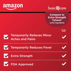 Amazon Basic Care Extra Strength Pain Relief, Acetaminophen Caplets, 500 mg, Pain Reliever and Fever Reducer for Headache, Backache, Arthritis Pain, Menstrual Cramps, 1000 Count (Packaging may vary)