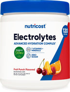 Nutricost Electrolyte Complex Powder (120 Servings, Fruit Punch) | Hydration Supplement Drink Mix with Vitamins and Minerals