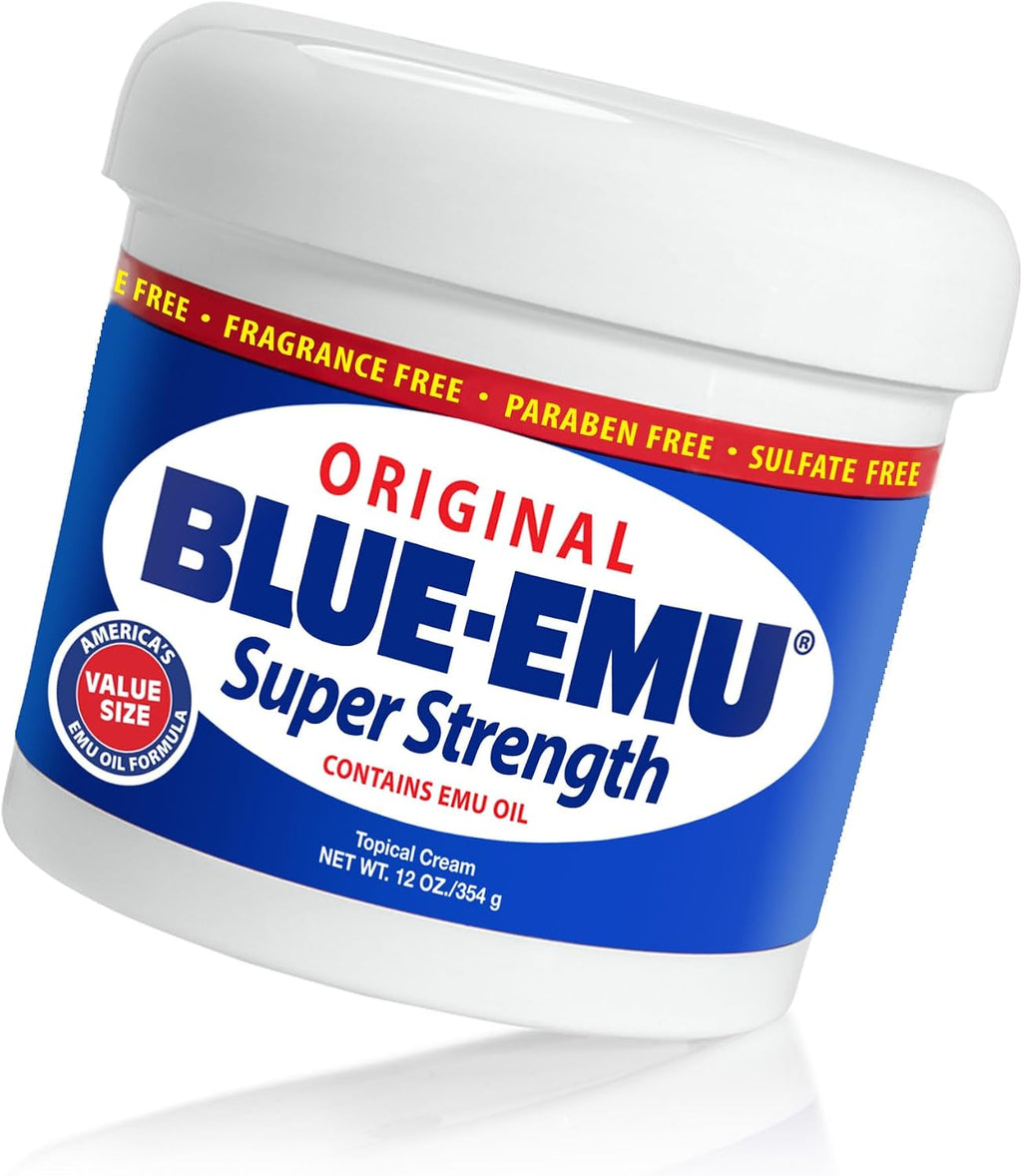 BLUE-EMU Original Super Strength Cream, Daily Muscle & Joint Support, 12 oz