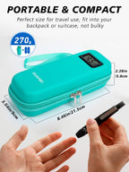 YOUSHARES Insulin Cooler Travel Case, Peptide Travel Case with Temp Display | Insulated Medicine Cooling Bag with 2 TSA Approved Ice Pack, Medication Pens Diabetic Supplies Storage for Travel & Daily Use