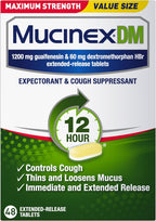 Mucinex DM 12Hr Max Strength Chest Congestion & Cough Medicine, 48 Tablets