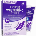 SAKYPRORAL Whitening Strips, Long-Lasting Results, Enamel Safe & Low-Sensitivity, Purple Tooth whitening, Professional Teeth Whitening Strips with Non-Slip Dry Strip Technology, 14 Count (Pack of 1)