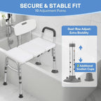 TABEKE Tub Transfer Bench & Shower Chair for Bathtub, Elderly & Disabled