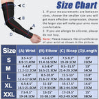 beister Medical Compression Arm Sleeves for Men Women（Single）, 20-30 mmhg Full Arm Support for Pain Relief, Lymphedema