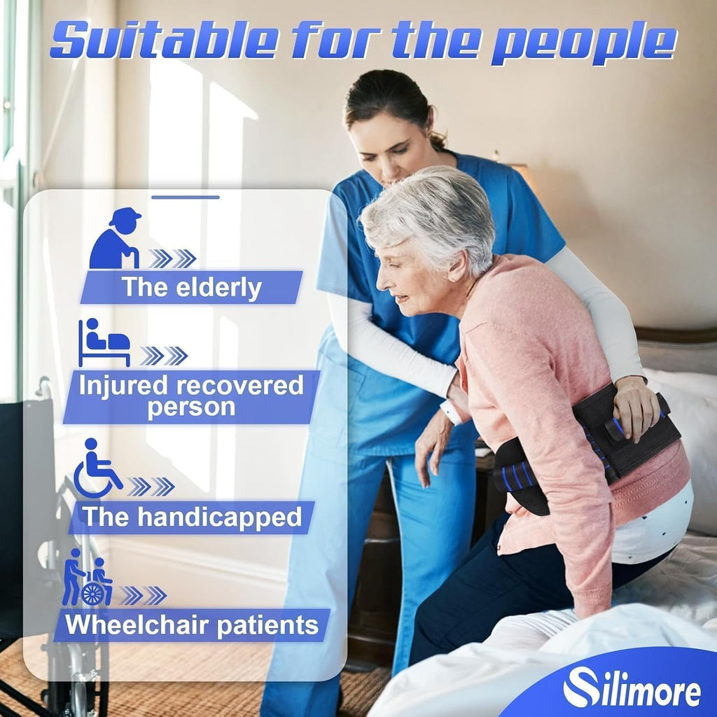 Gait Belt for Seniors, Transfer Belt with 7 Handles