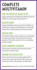 New Chapter Advanced Perfect Prenatal Vitamins, 96ct, Made with Organic, Non-GMO Ingredients for Healthy Baby & Mom - Folate (Methylfolate), Whole-Food Fermented Iron, Vitamin D3 + Ginger