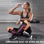 6 Pack Copper Compression Socks for Women and Men Circulation-Best Support for Medical,Running,Nursing,Athletic