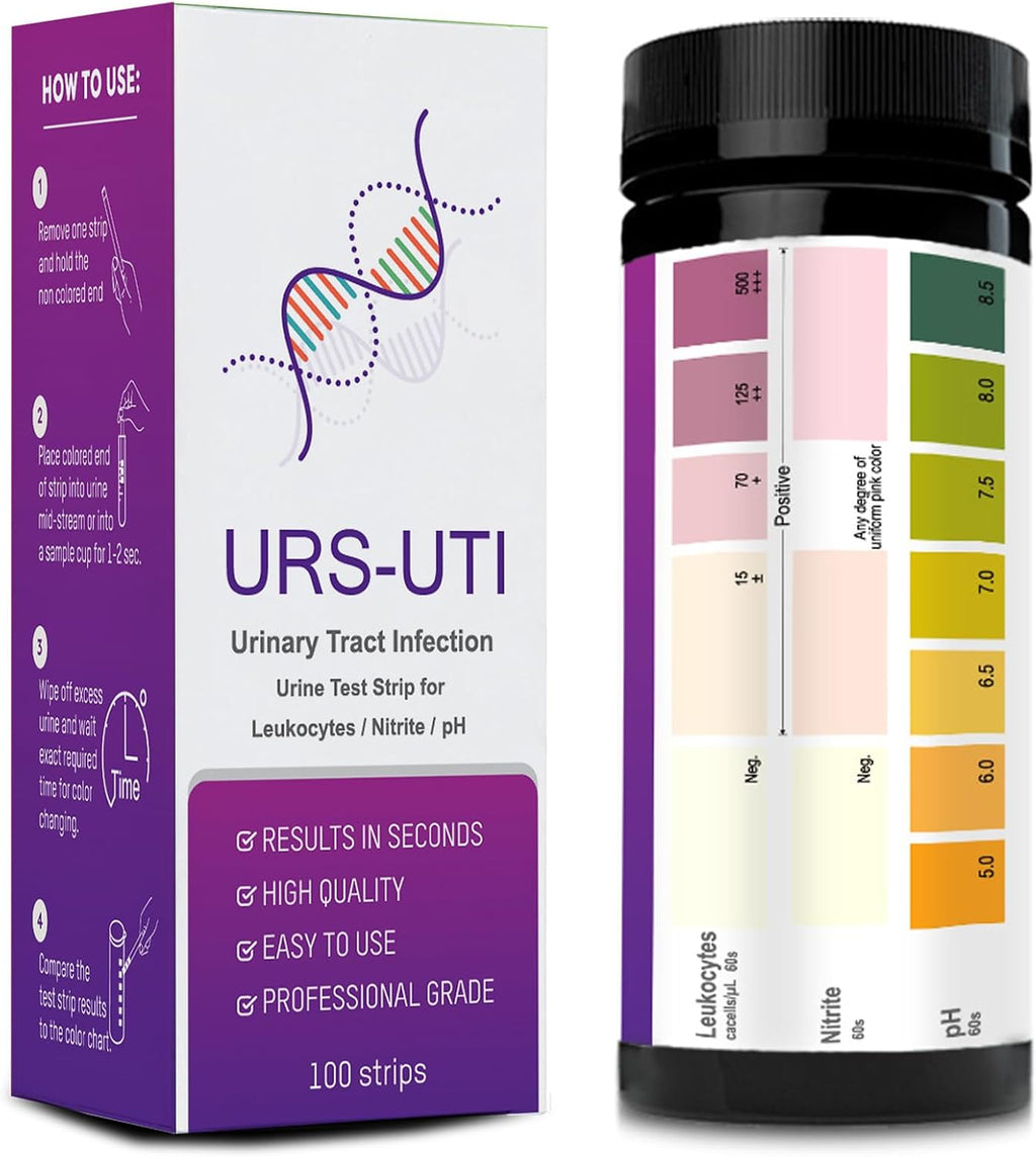 Uti Test Strips,100 Strips 3-in-1 Urinary Home Testing Kit, Fast And Accurately Reads Leukocytes, Nitrites, PH, Simple at Home Urine Test Strips