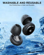 Noise Cancelling Ear Plugs for Sleeping, Adjustable Concert Earplugs for Hearing Protection with 8 PCS Soft Silicone Reusable 35 db Earplugs for Work Snoring Blocking with Portable Travel Case