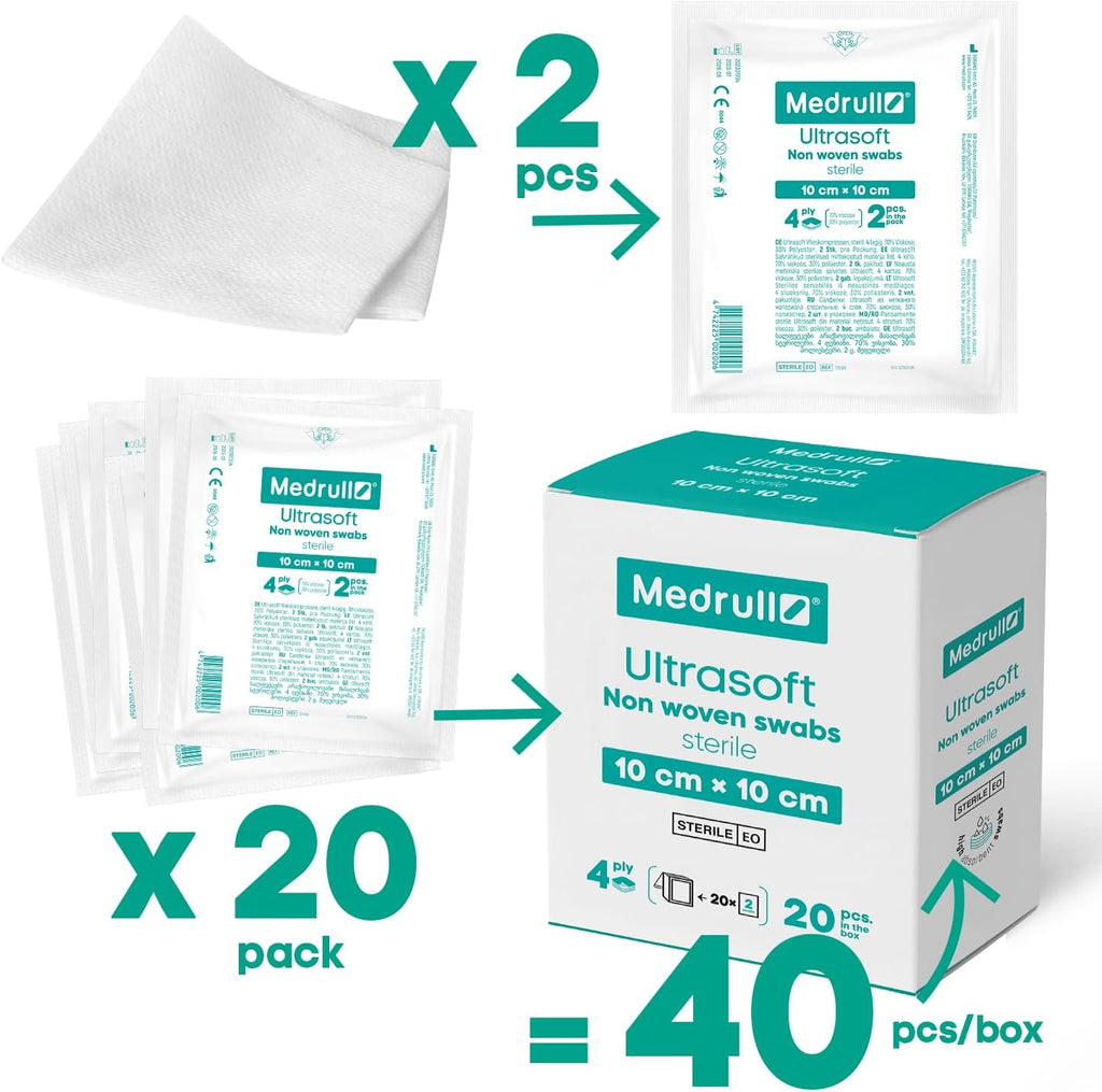 Medrull Medical Gauze Sterile 10 cm 2 pieces