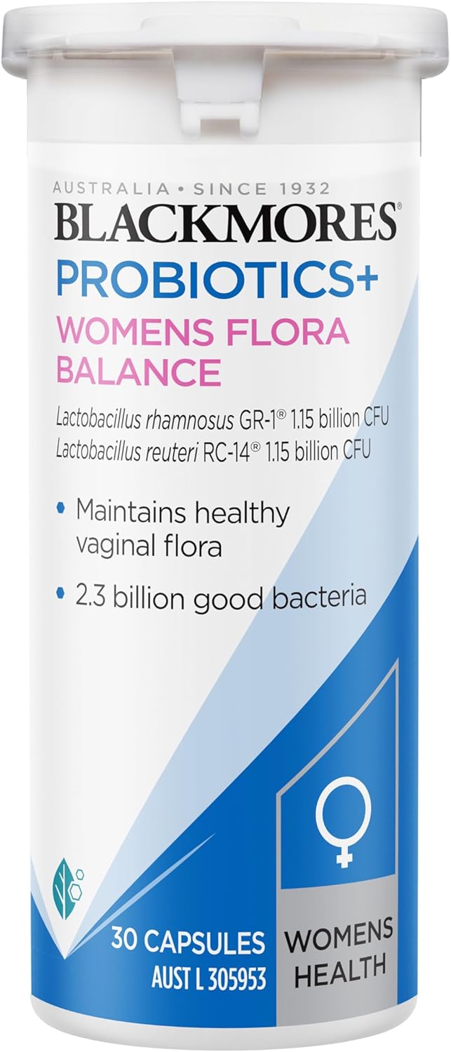 Blackmores Probiotics+ Women's Flora Balance | Supports Healthy Vaginal Flora Balance | 30 Capsules