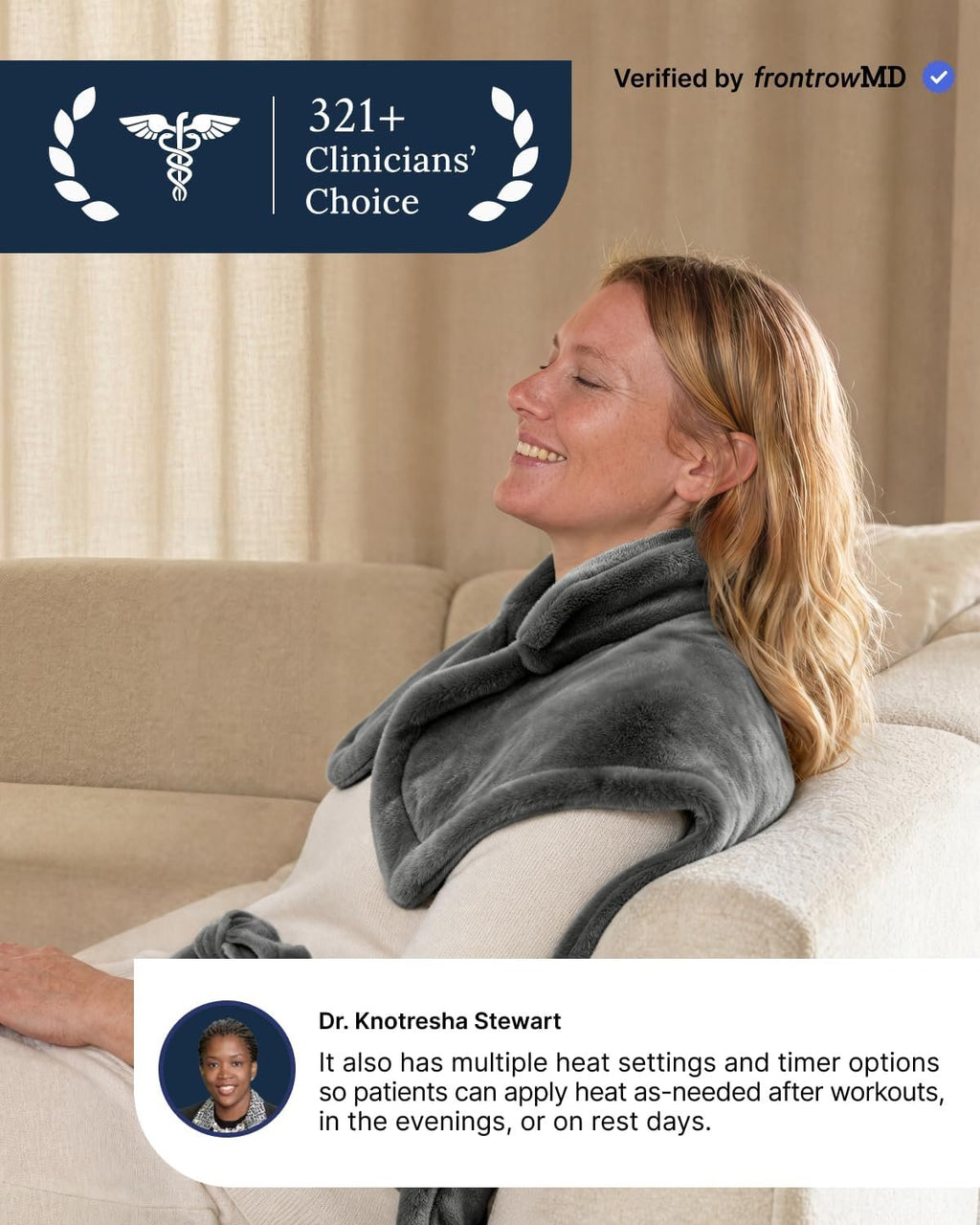 RENPHO Heating Pad for Back, Christmas Gift for Women, FSA Eligible HSA