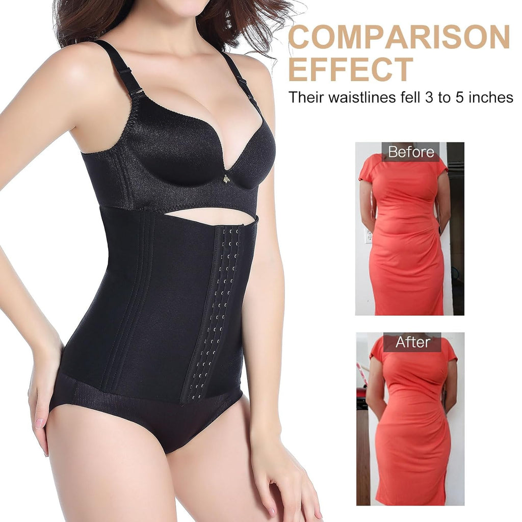 Postpartum Recovery Belly Band, C-Section Recovery Tummy Control Waist Trainer, Seamless High-Waisted Double Steel Bone Postpartum Girdle Shapewear