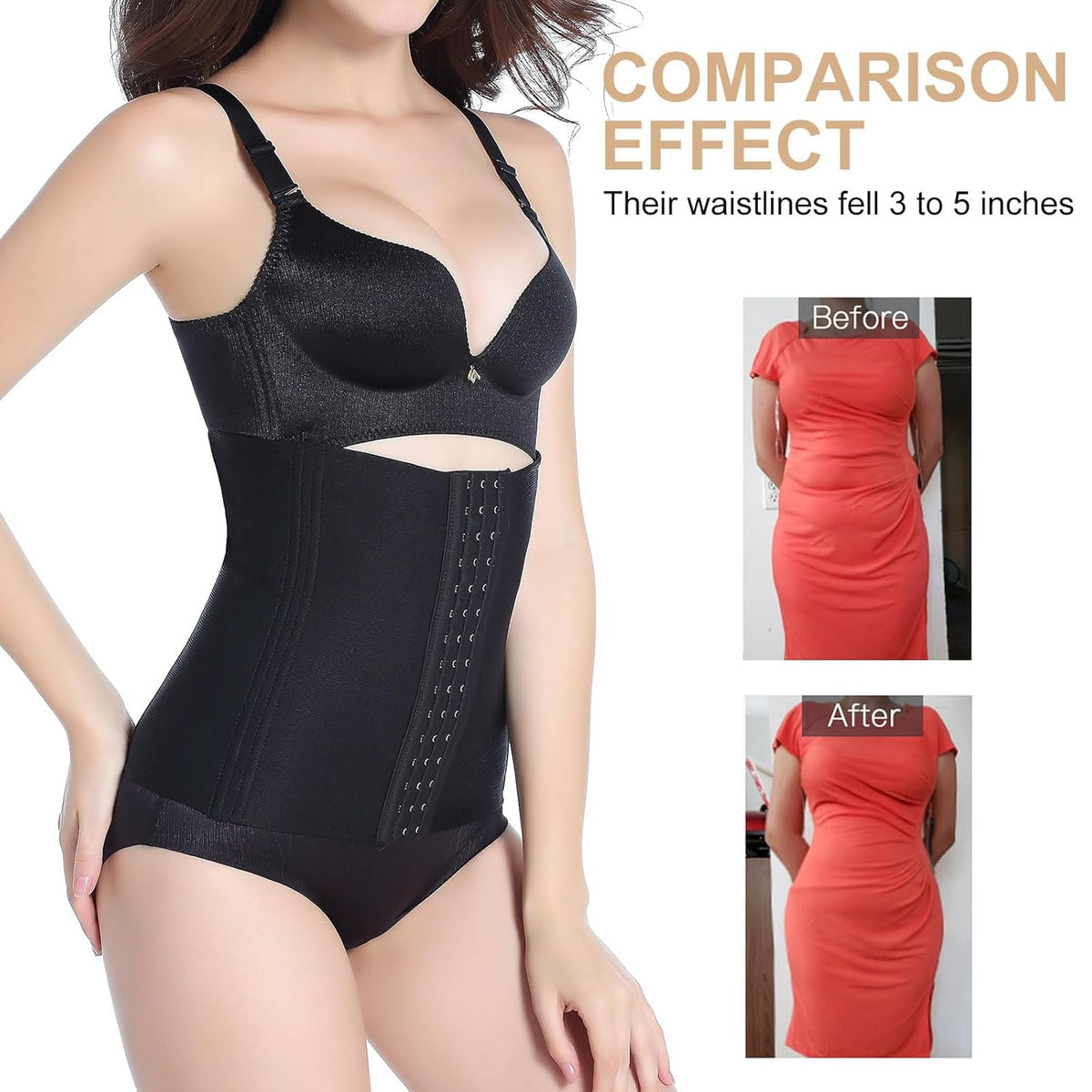 Postpartum Recovery Belly Band, C-Section Recovery Tummy Control Waist Trainer, Seamless High-Waisted Double Steel Bone Postpartum Girdle Shapewear