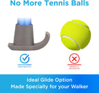 NOVA Walker Skis Glides for Folding Walkers 2 Skis, Universal Walker Accessories, Tennis Ball Replacement, Durable Easy-Glide Mobility Aid, One Pair (2 Skis), Gray