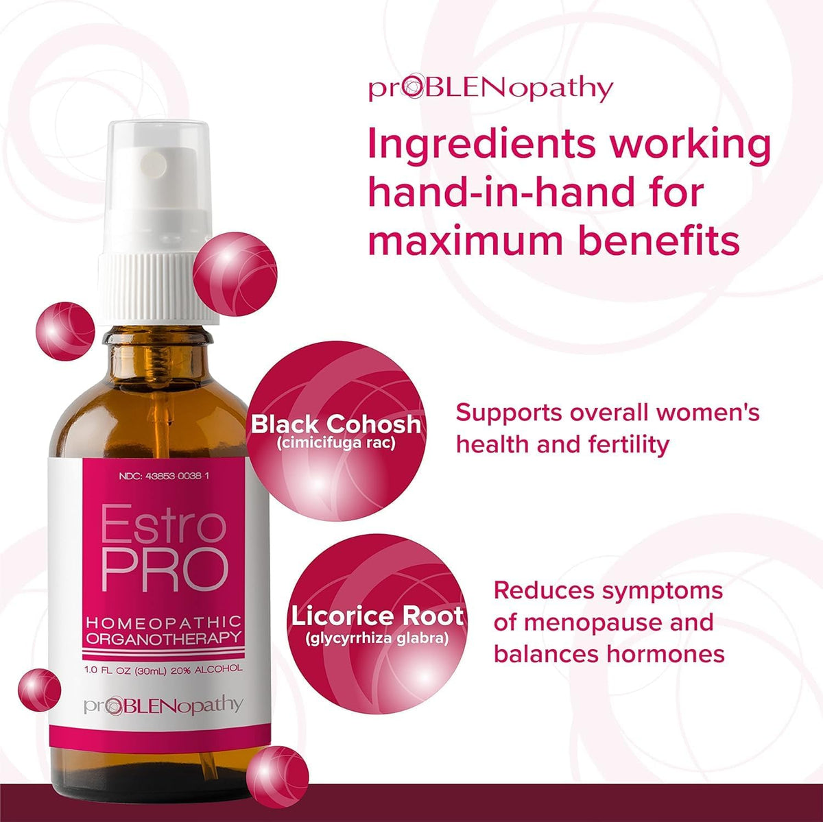 proBLEN Estrogen/Progesterone Hormone Balance Supplement for Women and Men - 1 Fl Oz (Pack of 1)