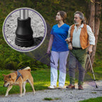 supregear Rubber Cane Tips, (3/4", 4-Pack) Heavy Duty Walking Cane Tips, Anti-Slip Replacement for Canes, Walking Sticks, Hiking Sticks, Seniors Crutches, Black