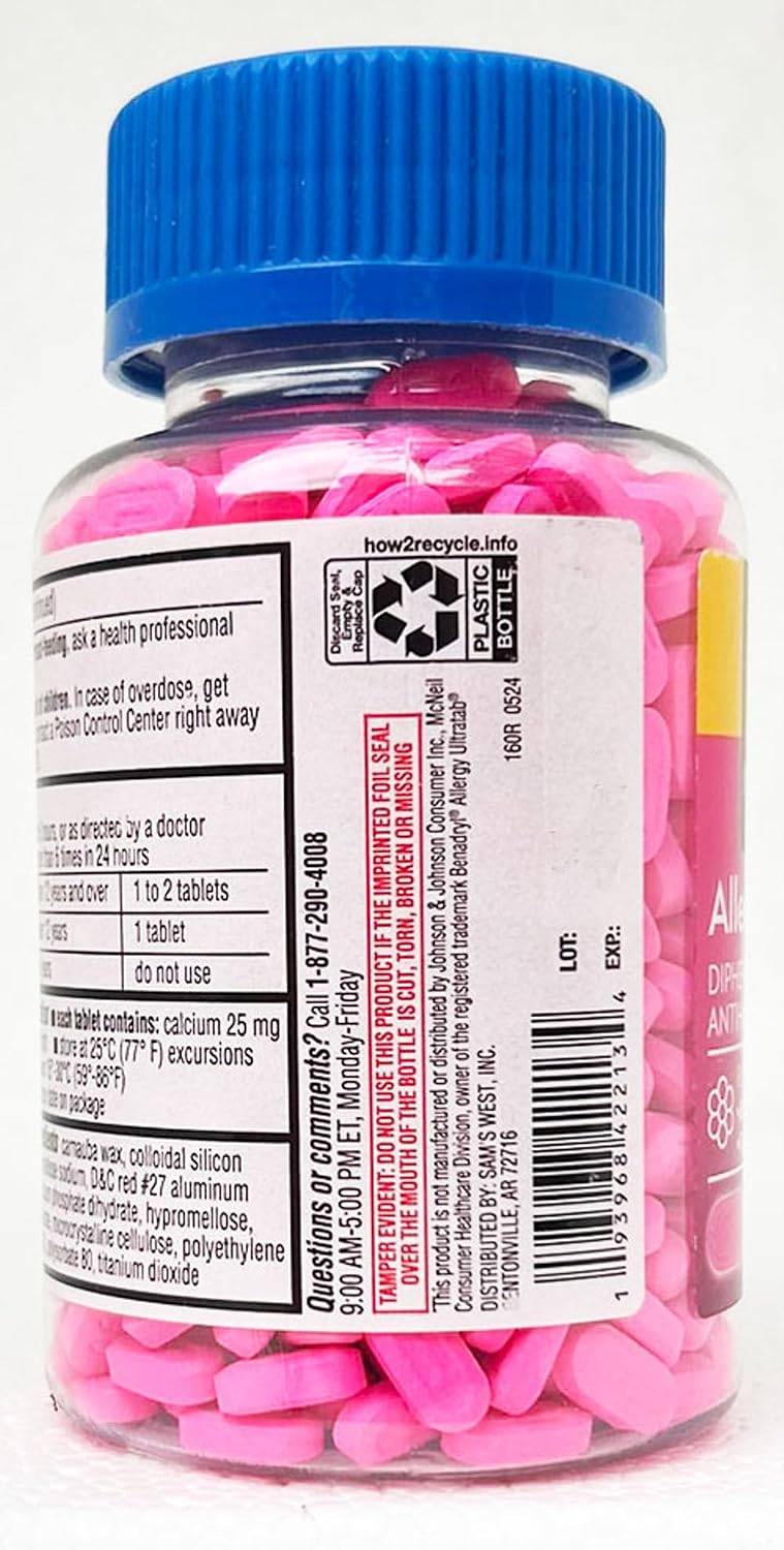 Member's Mark 25 mg Diphenhydramine Allergy (600 Count)
