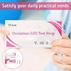 Pregnancy Test Strips, Ovulation Test Strips, Easy at Home Ovulation Strips, 40 LH + 10 HCG Fertility Tests, Ovulation and Pregnancy Test Strip, Early Detection Hygienic Home Testing Combo Kit