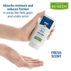 Medline Remedy Essentials Cornstarch Powder (1.5 oz Bottle), Fresh Scent, Talc Free, Travel Size, Skin Care, Absorbs Sweat, Soothes, Reduces Friction & Chafing, for Adults, Feet, Groin