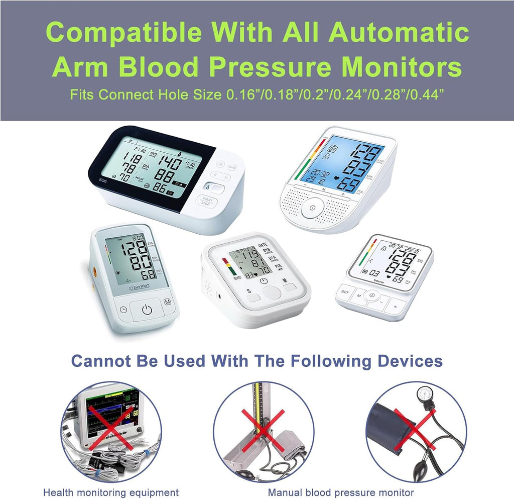 Replacement Extra Large Cuff for Omron BP Monitors 22-52CM Big Arm - Adjustable XL Blood Pressure Cuff, Includes 6 Universal Interface, Blood Pressure Monitors Large Cuff Compatible
