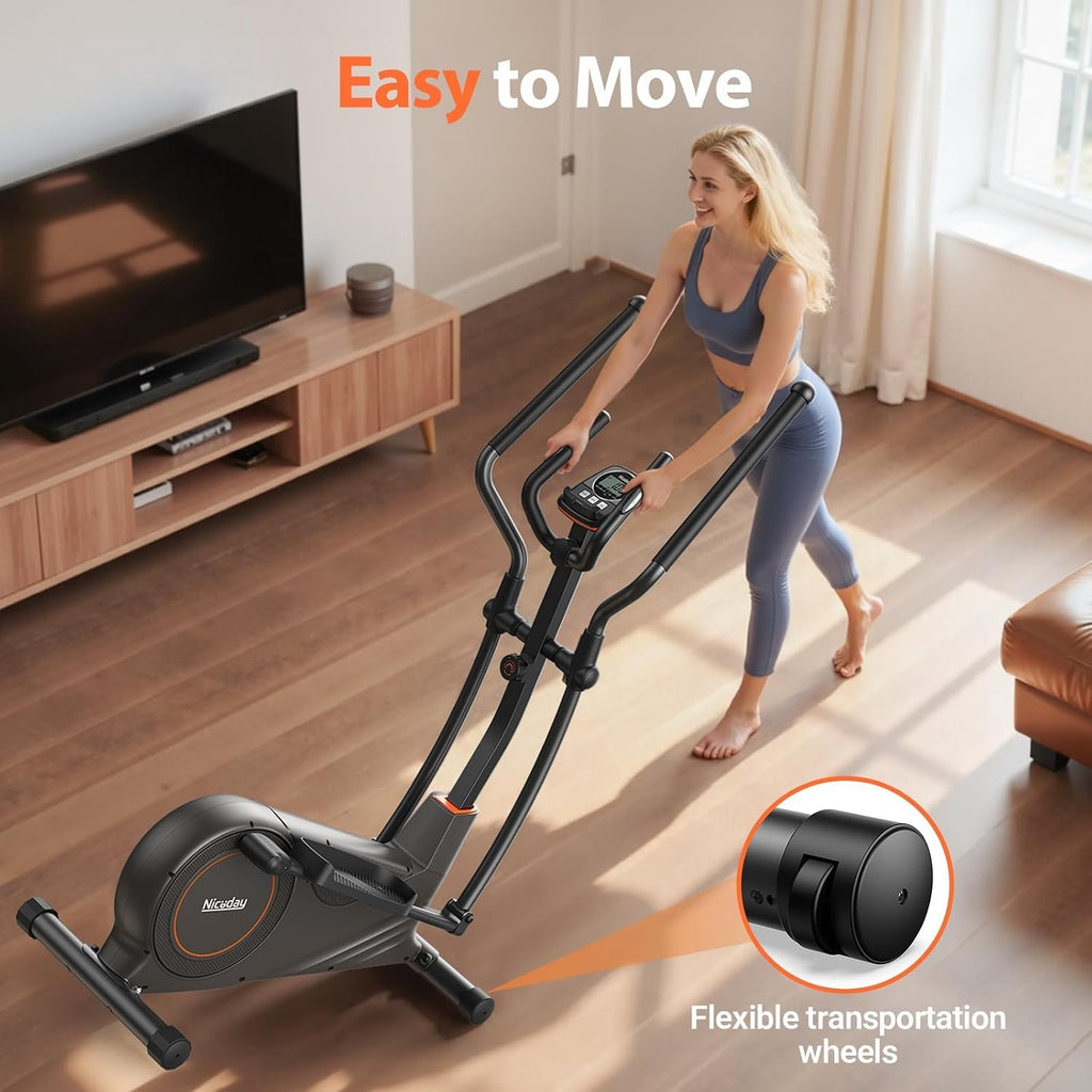 Niceday Elliptical Exercise Machine, Elliptical Machine for Home, Magnetic Elliptical Trainer with 15.5IN-20IN Stride, 16 Resistance Levels, 400LBS Loading Capacity, Support Kinomap APP