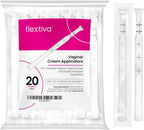 Disposable Plastic Vaginal Cream Applicators - Threaded End to Fit OTC Gel or Cream Products - Accurate Dosage Markings Measurements - 20 Pack