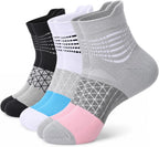 IRAMY Compression Ankle Support Socks Women Wicking Cushioned Athletic Plantar Fasciitis Relief 3/4/6 Pairs