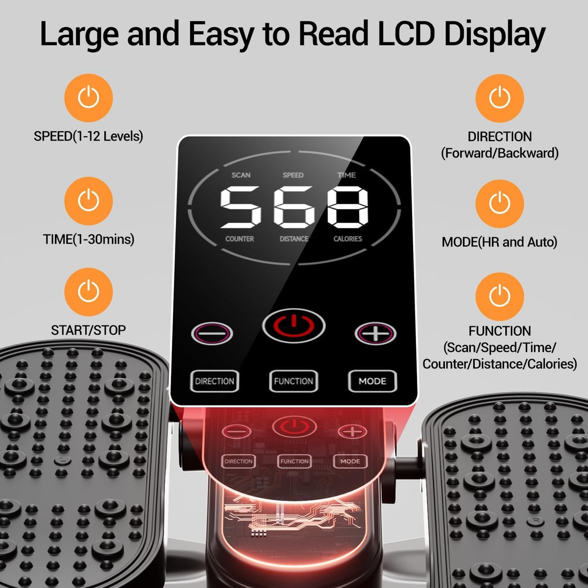 Under Desk Elliptical Machine Seated Pedal Exerciser