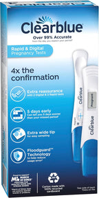 Clearblue Pregnancy Test Combo Pack, 4ct - Digital with Smart Countdown & Rapid Detection - Value Pack