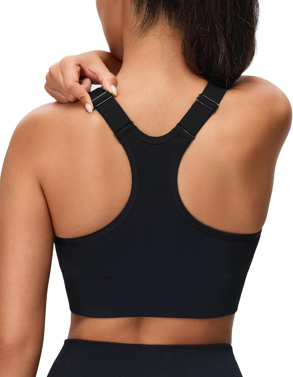 High Support Sports Bras for Women, Adjustable Straps Racerback Bra with Removable Cups, for Workout Running Gym