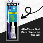 Reach Ultra Clean Travel Toothbrush Kit with Toothpaste and Cap
