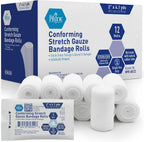 MED PRIDE Sterile Conforming Stretch Gauze Bandage,Latex-Free,2 in x 4.1 yd