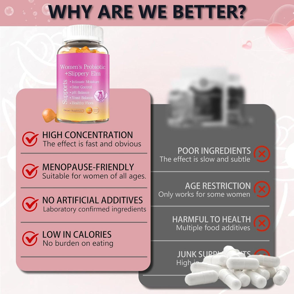 Feminine Gummies Pineapple - 60 Gummies pH Balance&ImmuneFeminine Supports Women's Health - Ph Balance,Healthy Odor, Supports Gut Immune Health