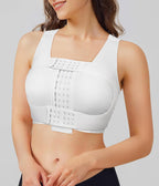 BRABIC Front Closure Post Surgical Compression Everyday Bra for Women Mastectomy with Removable Breast Support Band