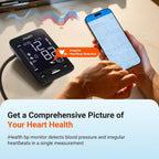 iHealth Accu Bluetooth Upper Arm Blood Pressure Monitor with Large Cuff | Smart BP monitor for home use, 8.7"-16.5"Adjustable BP Cuff for Large Arm, 2-user memory,compatible with iOS & Android, Black