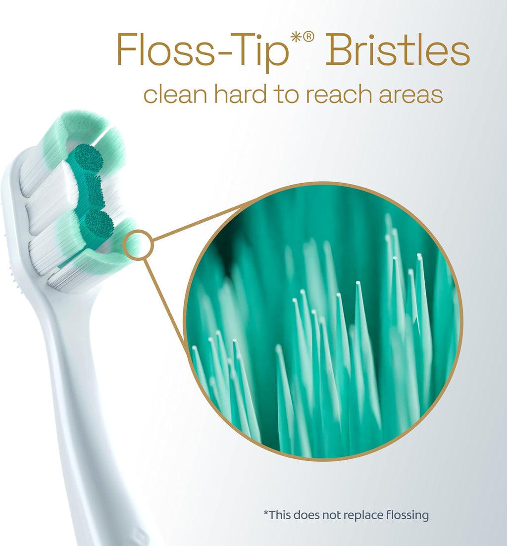 Colgate Total Foaming Clean Toothbrush, Soft, White, 2 Pack | Remove Plaque, Floss-Tip Bristles, Helps Reach Deeper Along the Gumline and Between Teeth, High-Density Soft Bristles