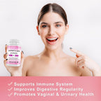 Vaginal Probiotic for Women's pH Balance Health,with Prebiotics &Lactobacillus Probiotic Blend,Boost Immune,Digestive,Gut,Promote Healthy Vaginal Odor & Vaginal Flora,60 Capsules[1-Month Supply]