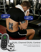 Wireless TENS Unit Muscle Stimulator, XL Pad, Model HZ9151C | 48 Modes, 2 Channel Tens Machine for Sciatica Back Shoulder Pain Relief, Portable for Office Home Travel, Gift for Men Women
