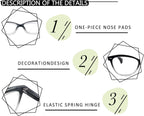 Reading Glasses Women Ladies Readers +5.00 Stylish Women's Magnifying Cheaters Glasses 4 Pack Lightweight Comfortable Fit