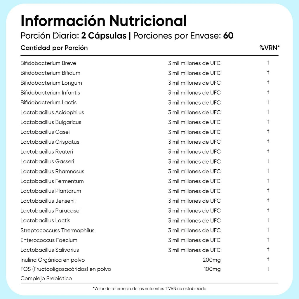 Intestinal Probiotics & Prebiotics with 20 Bacterial Strains - 120 Capsules for 2 Month Supply - 60 Billion CFU, With Inulin & FOS Powder, Vegan Friendly, Lactose Free & Non-GMO