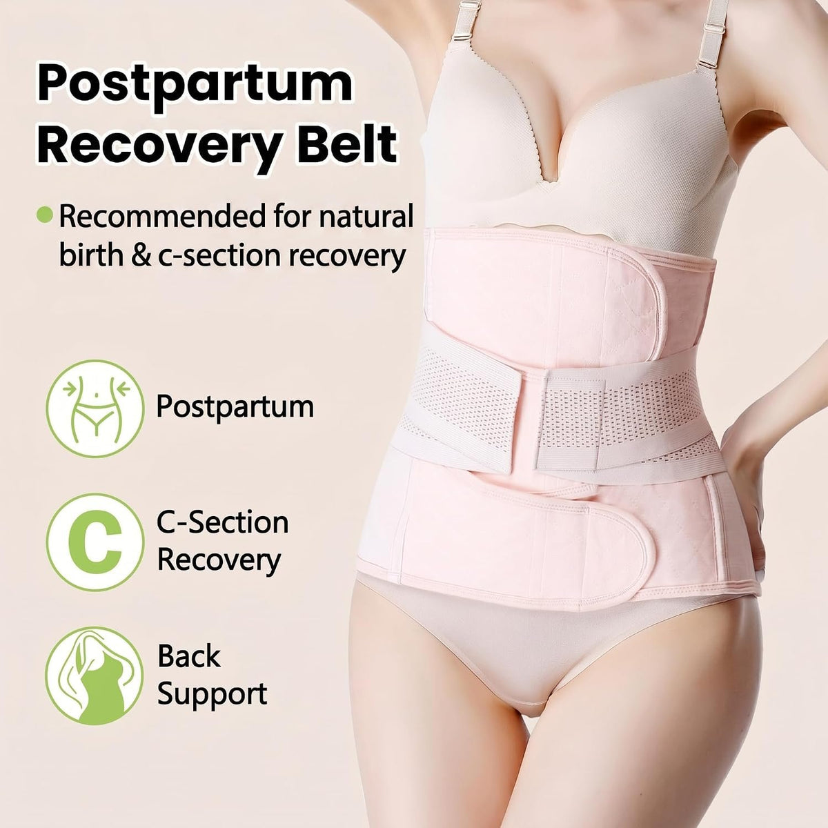Postpartum Girdle C-Section Recovery Belt Belly Wrap Belly Band | Postpartum Belly Band Post Surgery Pregnancy Belly Support Band Abdominal Binder Shapewear Back Support